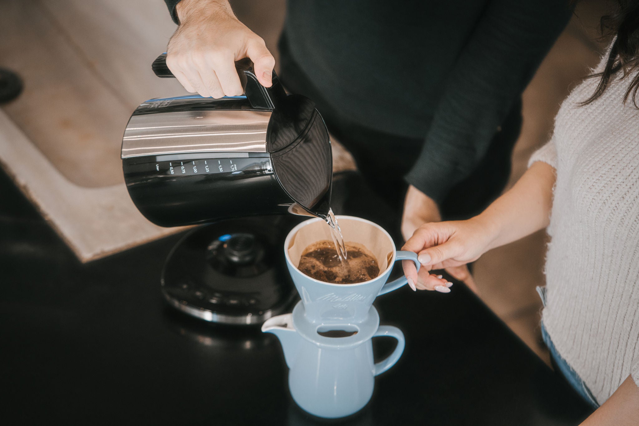 Winter, italien, kaffee, kuche, pour over, Porzellan, wasserkocher, filter, Melitta photo shoot, fotoshooting